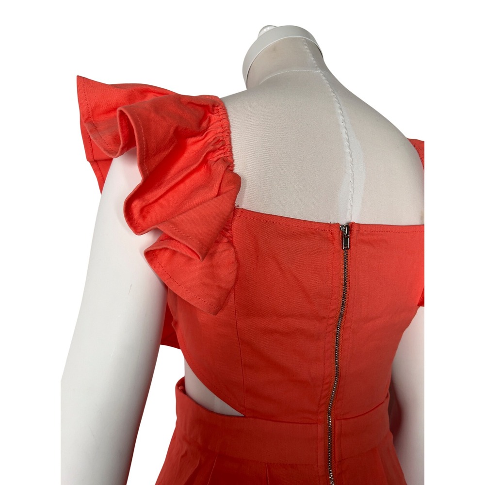 Flying Tomato Orange Ruffle Cut-Out Romper IP7584DG Small Summer Festival - Picture 7 of 16